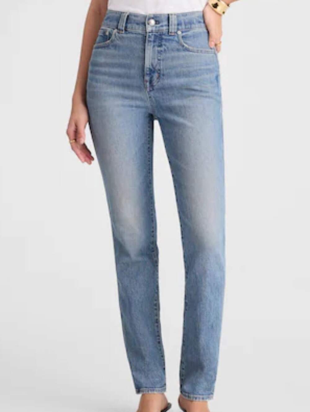 Madewell Light Wash Perfect Vintage Full Length Jeans - Size 25